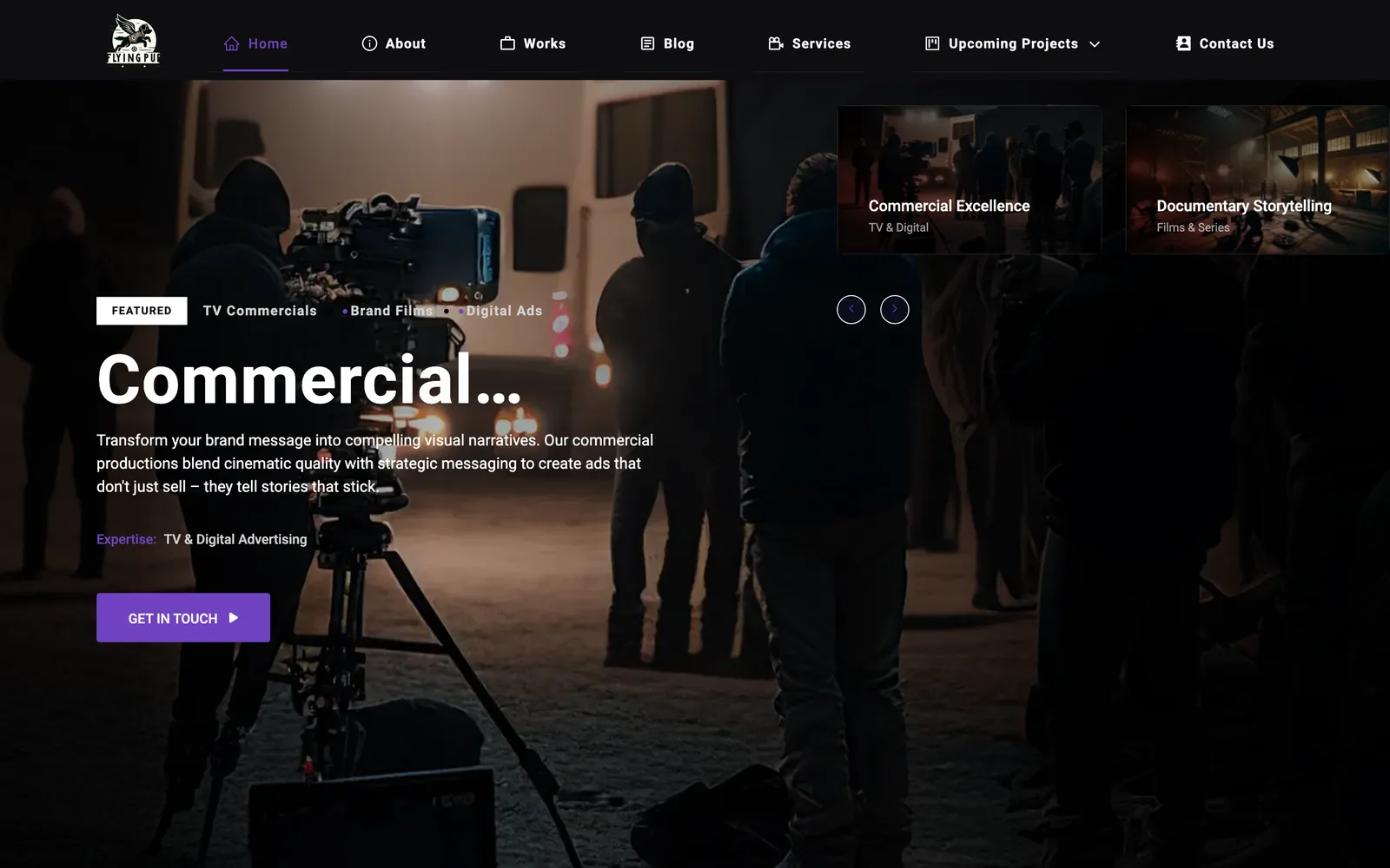 Flying Pup Films — Film Studio Website and CMS