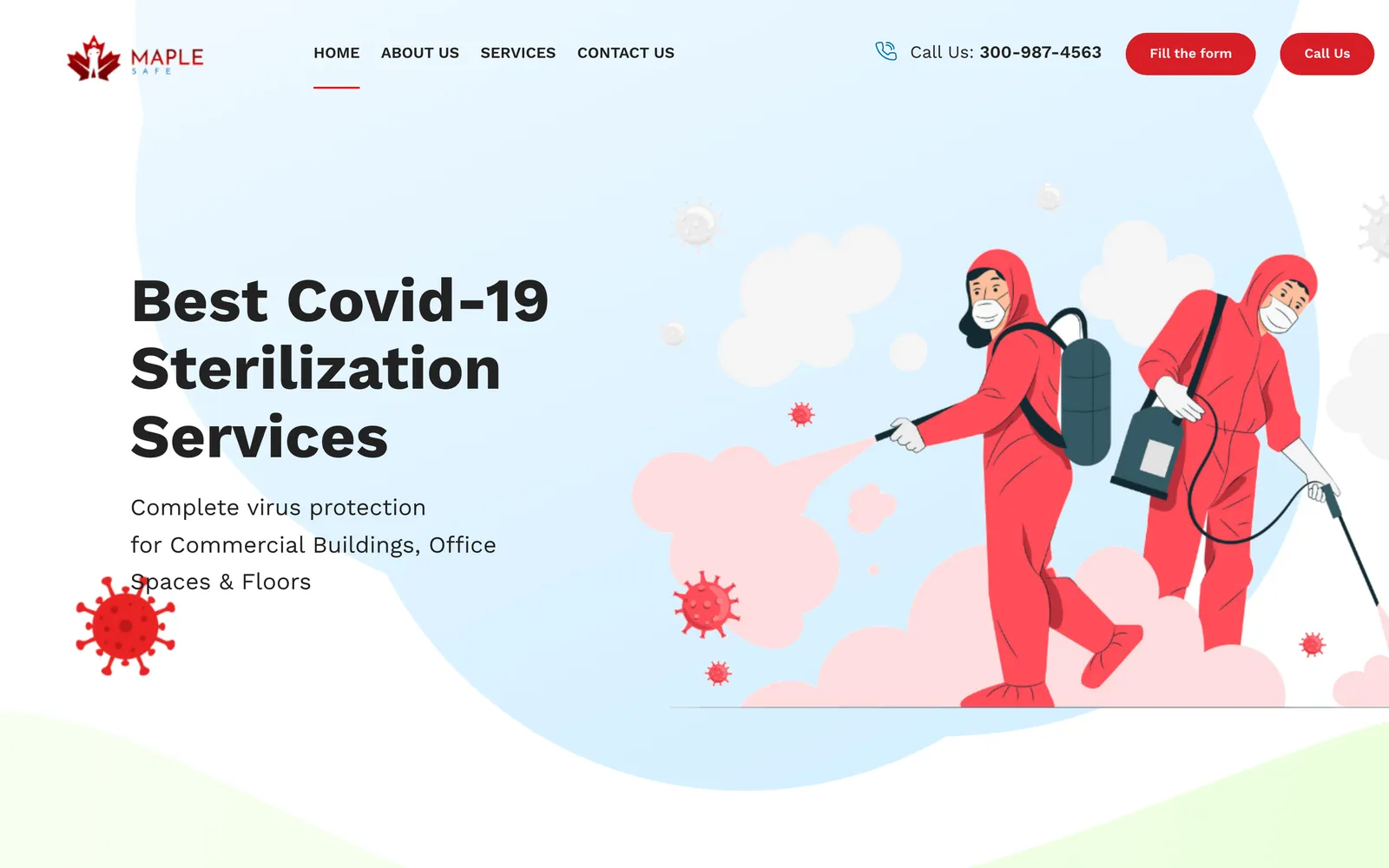 Maple Safe — Disinfection Services Website for the Toronto Area